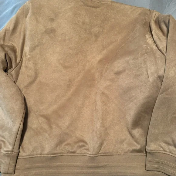 NWT Abercrombie & Fitch Vegan Suede Bomber Jacket - Picture 4 of 4